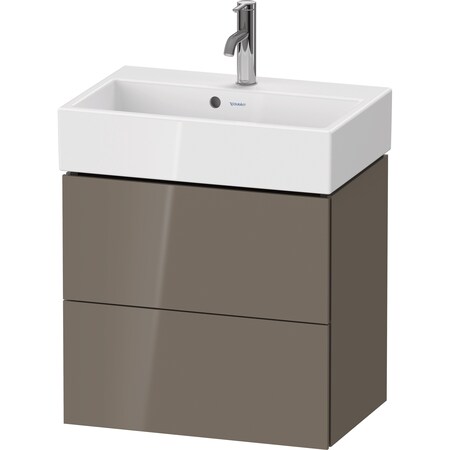 L-Cube Two Drawer Wall-Mount Vanity Unit Flannel Gray